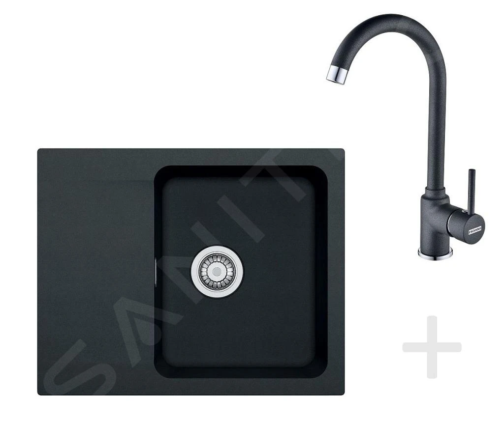 Franke Sets - Küchenset T29, Tectonite Spülbecken OID 611-62, Schwarz + Küchenarmatur FP 9900, Schwarz 114.0366.037 1 Franke Sets - Küchenset T29, Tectonite Spülbecken OID 611-62, Schwarz + Küchenarmatur FP 9900, Schwarz 114.0366.037