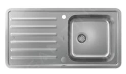 Hansgrohe Abwäschen - Granit-Einbauspülbecken S4113-F400 Mit Abtropffläche Und Automatischer Ablaufgarnitur, Edelstahl 43338800