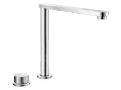 Blanco Eloscope F II - Küchenarmatur, Für Unterfenstermontage, 2 Hahnlöcher, Chrom 516672