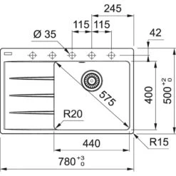 Franke Sets - Set G227, Fragranit Spülbecken CNG 611-78 TL/7 Und Küchenarmatur FC 3055.084, Felsgrau/Chrom 114.0650.831 -Geschäft Für Küchenarmaturen 10c221f05b04d68c7c246968 10
