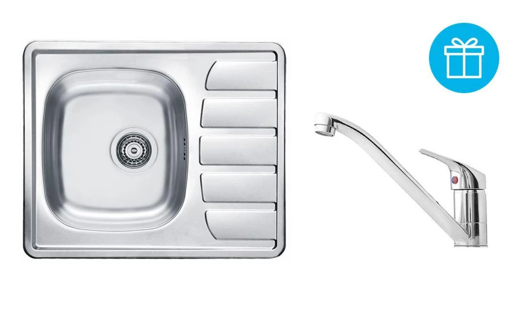 Alveus Sets - Spüle-Set Zoom 10 Und Armatur Riviera + Geschenk, Chrom SETA265 1 Alveus Sets - Spüle-Set Zoom 10 Und Armatur Riviera + Geschenk, Chrom SETA265