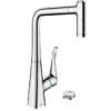 Hansgrohe M71 - Spültischarmatur M7120-H320 Mit Ausziehbarer Geschirrbrause, 2-Loch Montage, SBOX, Verchromt 73806000
