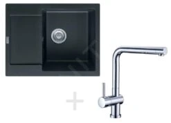 Franke Sets - Küchenset G7, Fragranitspüle MRG 611-62, Onyx + Armatur Samoa, Chrom 114.0253.063