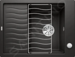 Blanco Elon 45 - Silgranitspüle, 650x500 Mm, Mit Ablaufsystembedienung Und Zubehör, Schwarz 525879