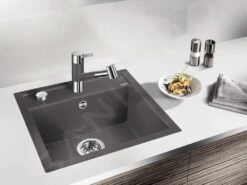 Blanco Tivo S - Küchenarmatur, Mit Ausziehbarer Brause, Felsgrau/Chrom 518798 -Geschäft Für Küchenarmaturen 321c83b2be79803814f30b26