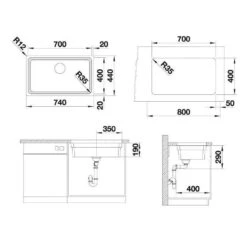 Blanco Etagon 700 - Spüle, 740x440 Mm, Mit Schienen, Edelstahl 524270 -Geschäft Für Küchenarmaturen 347bdb7457856dbd448ec966