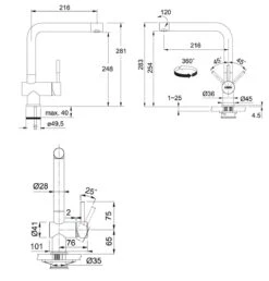 Franke Sets - Küchenset G97, Fragranit Spülbecken BFG 611-78, Steingrau + Küchenarmatur SAMOA, Chrom 114.0439.156 -Geschäft Für Küchenarmaturen 3e8728eb891026345fa4de19 6