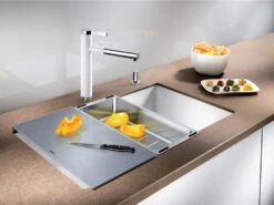 Blanco Accessoires - Schneidebrett Für Spülen, Glass Silber 227697 -Geschäft Für Küchenarmaturen 49df25e4024624cd812c1634