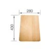 Blanco Accessoires - Schneidebrett Subline, 280x430 Mm, Buche 514544