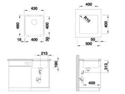 Blanco Subline 400 - Silgranitspüle, 430x460 Mm, InFino, Kaffee 523431 -Geschäft Für Küchenarmaturen 54e70881dc728722cfd067c5