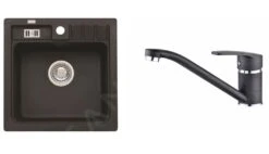 Alveus Sets - Spüle-Set Niagara 20 Und Armatur Nina, Carbon SETA092