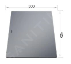 Blanco Accessoires - Schneidbrett 425x300 Mm, Glas/Silber 230970 -Geschäft Für Küchenarmaturen 5a78a1e95a8a670f37dfb24e