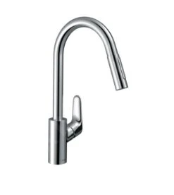 Hansgrohe Focus M41 - Spültischarmatur Focus, Mit Ausziehbarer Brause, SBOX, EcoSmart, Verchromt 73895000