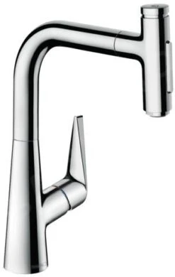 Hansgrohe Talis Select M51 - Spültischarmatur M5117-H220 Mit Ausziehbarer Geschirrbrause, SBOX, Verchromt 73868000
