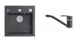 Alveus Sets - Spüle-Set Formic 20 Und Armatur Nina, Carbon SETA071