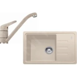 Franke Sets - Küchenset G117, Fragranitspüle BSG 611-62, Sahara + Armatur FC 9541.082, Sahara 114.0440.700