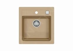Alveus Atrox - Granit-Spüle 470x500 Mm, Mit Ablaufsystembedienung, Beige 1131988