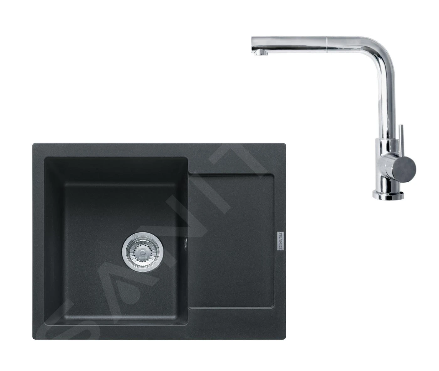 Franke Sets - Set G8, Fragranit Spülbecken MRG 611-62 Und Küchenarmatur FN 0147.031, Schwarz Matt/Chrom 114.0650.569 1 Franke Sets - Set G8, Fragranit Spülbecken MRG 611-62 Und Küchenarmatur FN 0147.031, Schwarz Matt/Chrom 114.0650.569