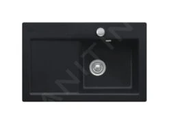 Villeroy & Boch Subway - Keramikspüle 780x510 Mm Mit Ablaufgarnitur, CeramicPlus, Ebony 671402S5