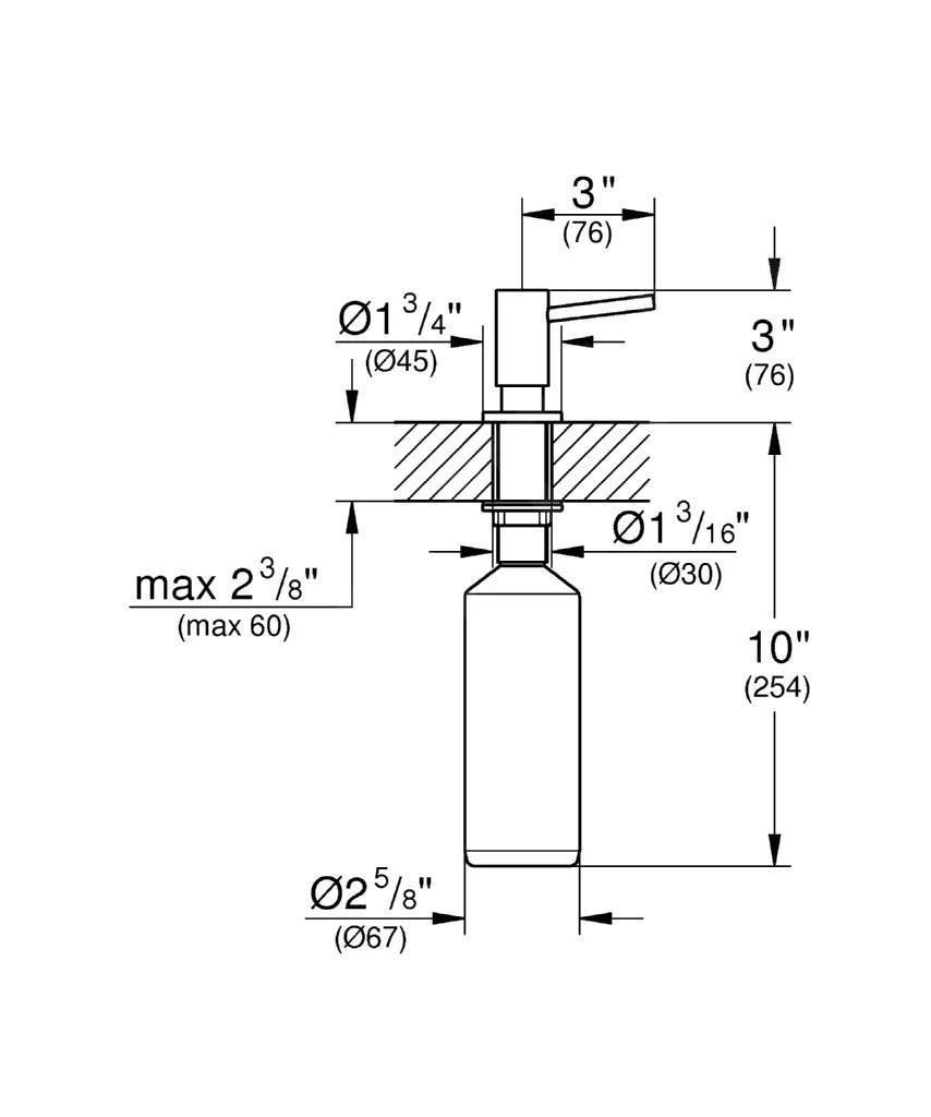 Grohe Cosmopolitan - Spülmittelspender, Verchromt 40535000 2 Grohe Cosmopolitan - Spülmittelspender, Verchromt 40535000 – Bild 2
