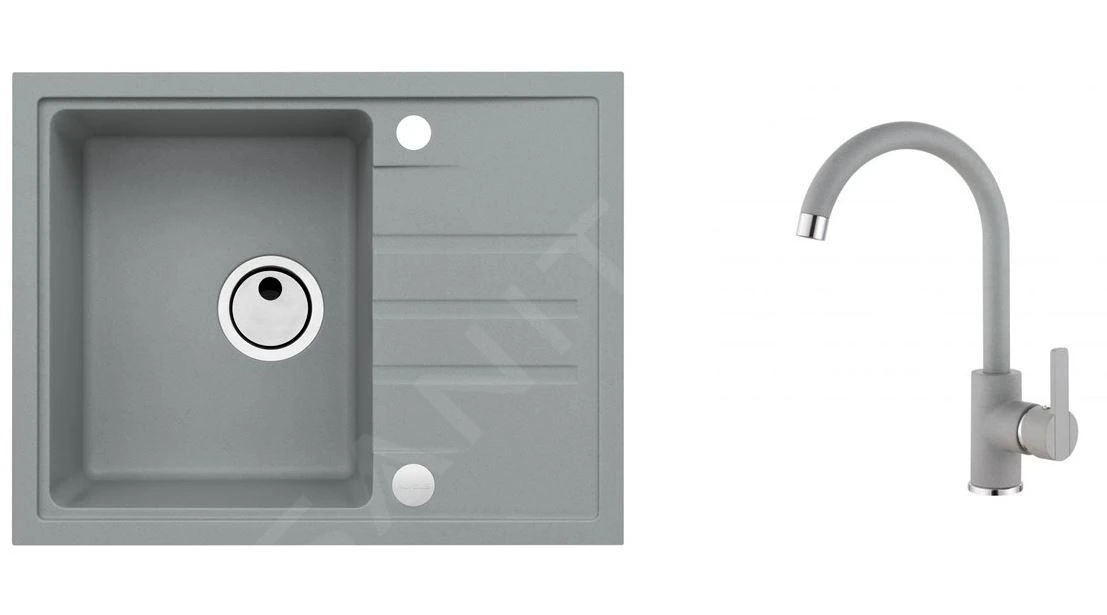 Alveus Sets - Spüle-Set Intermezzo 30 Und Armatur Tonia, Concrete SETA360 1 Alveus Sets - Spüle-Set Intermezzo 30 Und Armatur Tonia, Concrete SETA360