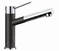 Blanco Alta S - Küchenarmatur Mit Ausziehbarem Anschluss, Schwarz/Chrom 526161