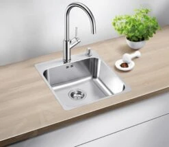 Blanco Supra 500 - Spüle, 540x500 Mm, Mit Exzenterbedienung, Gebürsteter Edelstahl 526355 -Geschäft Für Küchenarmaturen 831b352ac63667d398994b37