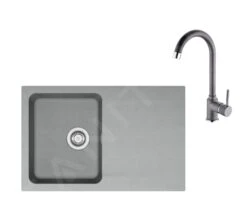 Franke Sets - Set T97, Tectonite-Spüle OID 611-78 Und Armatur FP 9000.084, Grau 143.0675.620