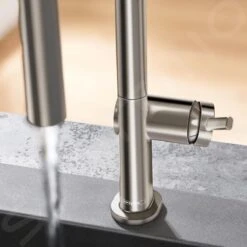 Hansgrohe M54 - Spültischarmatur Talis, Mit Ausziehbarem Auslauf, Edelstahl 72802800 -Geschäft Für Küchenarmaturen 888dce5334e508ff33485fb5