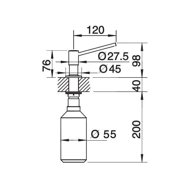 Blanco Accessoires - Seifenspender Torre, Edelstahlimitation 512594 2 Blanco Accessoires - Seifenspender Torre, Edelstahlimitation 512594 – Bild 2