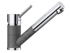 Blanco Antas S - Küchenarmatur, Mit Ausziehbarem Anschluss, Felsgrau/Chrom 518794