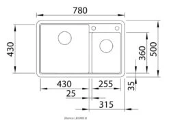 Blanco Legra 8 - Silgranitspüle, 780x500 Mm, Aluminium 526225 -Geschäft Für Küchenarmaturen 94ac10ce83e17ecbd745092a