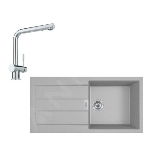 Franke Sets - Küchenset T76, Tectonite-Spüle S2D 611-100 Und Spültischarmatur Samoa, Grau/ververchromtt 143.0650.602 -Geschäft Für Küchenarmaturen 95a3ed7821d4f1f8881595cf