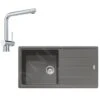 Franke Sets - Küchenset G135, Fragnitspüle BFG 611 Und Spültischarmatur Samoa, Steingrau/verchromt 114.0510.328