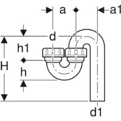 Geberit Zubehör - Geruchsverschluss Für Spültische, Mit Klemmverschraubung, Zuleitung/Auslauf Senkrecht, D 50 Mm, D1 56 Mm 152.041.16.1 -Geschäft Für Küchenarmaturen 9be9b2816afcba98e0fea39f 1