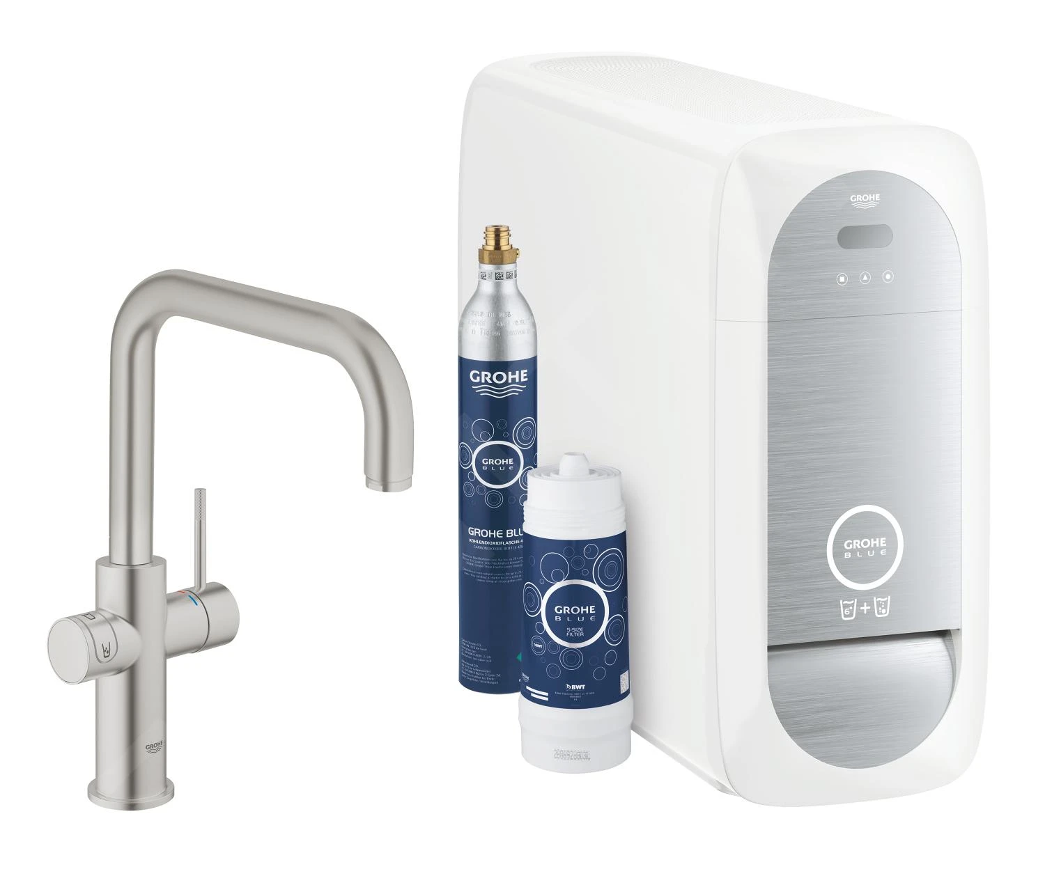Grohe Blue Home - Spültischarmatur Connected, Mit Kühleinheit Und Wasserfilter, SuperSteel 31456DC1 1 Grohe Blue Home - Spültischarmatur Connected, Mit Kühleinheit Und Wasserfilter, SuperSteel 31456DC1