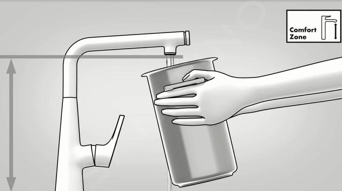 Hansgrohe Abwäschen - Küchenset - Spültisch + Spültischarmatur C51-F770-10, Graphitschwarz / Verchromt 43221000 9 Hansgrohe Abwäschen - Küchenset - Spültisch + Spültischarmatur C51-F770-10, Graphitschwarz / Verchromt 43221000 – Bild 9