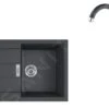 Franke Sets - SET T84, Tectonite-Spüle S2D 611-78 Mit Armatur FP 9000.099, Schwarz/Graphit 143.0618.726