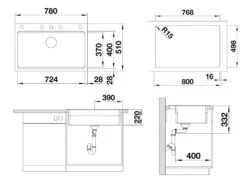 Blanco Etagon 8 - Silgranitspüle, 780x510 Mm, Mit Ablaufbedienung Und Zubehör, InFino, Kaffee 525186 -Geschäft Für Küchenarmaturen a0df30e2c63aa3662f1ee31a