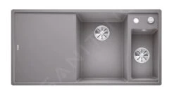 Blanco Axia III 6 - Silgranitspüle, 1000x510 Mm, Mit Ablaufbedienung Und Zubehör, InFino, Aluminium 523474