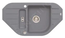 Alveus Niagara - Granit-Spüle 900x500 Mm, Mit Ablaufsystembedienung, Steel 1107862