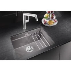 Blanco Etagon 500 - Silgranitspüle, 530x460 Mm, Mit Schienen, Aluminium 522229 -Geschäft Für Küchenarmaturen ab601fedffe36d83711855a8