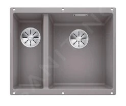 Blanco Subline 340/160 - Silgranitspüle, 555x460 Mm, Hauptbecken Rechts, InFino, Aluminium 523560