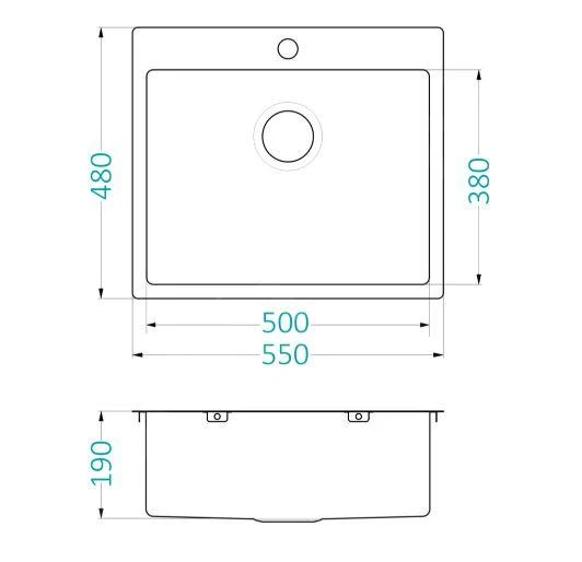 Alveus Quarto - Spüle 550x480 Mm, Edelstahl 1124382 2 Alveus Quarto - Spüle 550x480 Mm, Edelstahl 1124382 – Bild 2