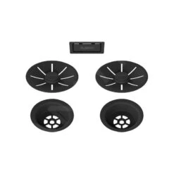 Blanco Accessoires - Ablaufset C-overflow, Für Doppelspültische, BlackEdition, Schwarz Matt 239979