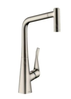 Hansgrohe Metris New - Spültisch Einhebelmischer 320 Mit Ausziehbarer Geschirrbrause, Edelstahl 14820800