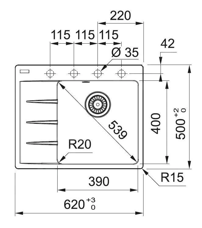Franke Sets - Set G223, Fragranit-Spüle CNG 611-62 TL/7 Und Armatur FC 3055.901, Schwarz Matt/chrom 114.0675.668 2 Franke Sets - Set G223, Fragranit-Spüle CNG 611-62 TL/7 Und Armatur FC 3055.901, Schwarz Matt/chrom 114.0675.668 – Bild 2