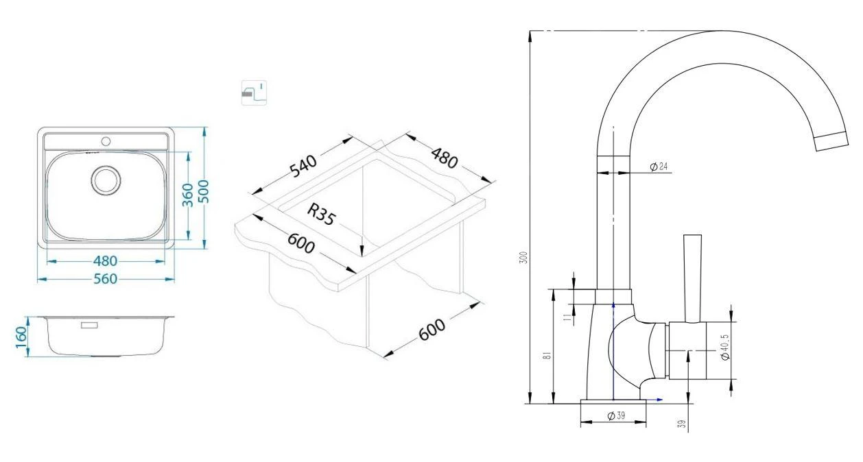Alveus Sets - Spüle-Set More 10 Und Armatur Karina + Geschenk, Chrom SETA740 2 Alveus Sets - Spüle-Set More 10 Und Armatur Karina + Geschenk, Chrom SETA740 – Bild 2