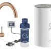 Grohe Red - Spültischarmatur Duo Mit Boiler Und Wasserfilter, Boiler Größe M, Warm Sunset Gebürstet 30083DL1