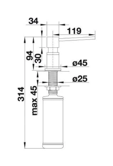 Blanco Accessoires - Spülmittelspender Lato, Aluminium/Chrom 525811 2 Blanco Accessoires - Spülmittelspender Lato, Aluminium/Chrom 525811 – Bild 2